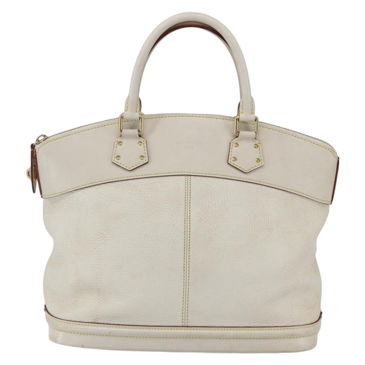 Louis Vuitton Suhali Lockit Leather White Leather Tote Bag Bag (Pre-Owned)