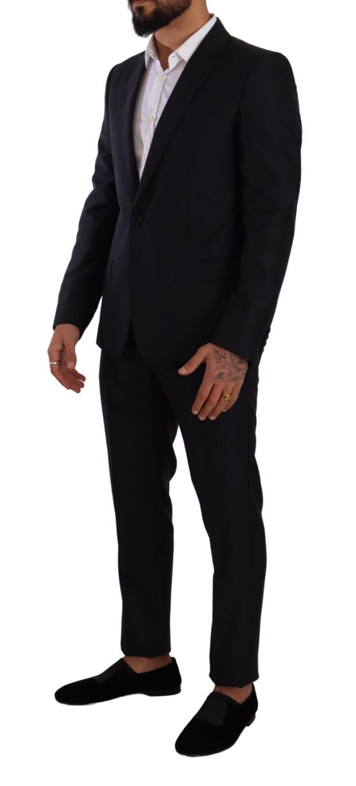 Dolce & Gabbana Elegant Slim Fit Wool Silk Cashmere Men's Men's Suit
