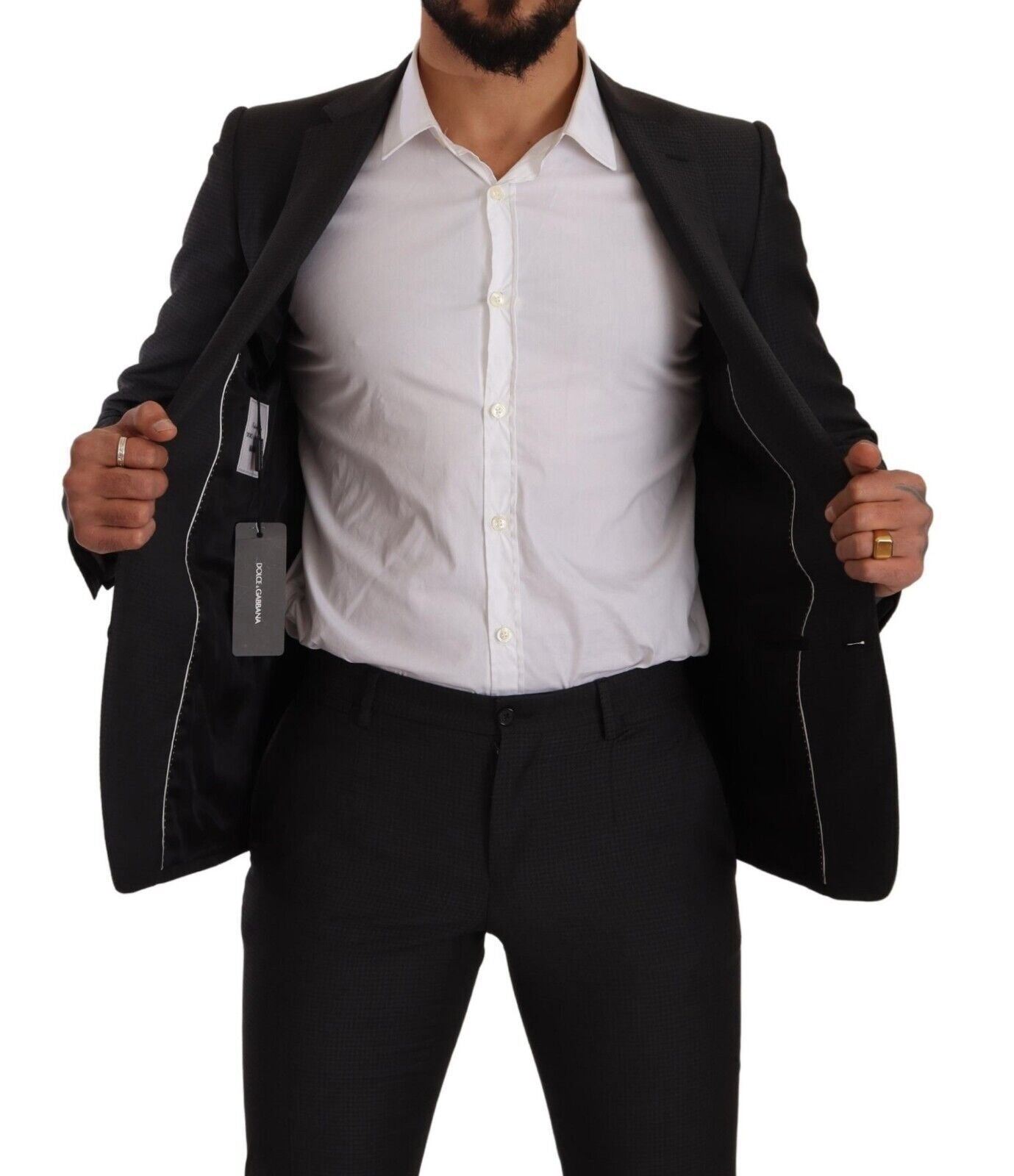 Dolce & Gabbana Dark Gray MARTINI Single Breasted 2 Piece Men's Suit