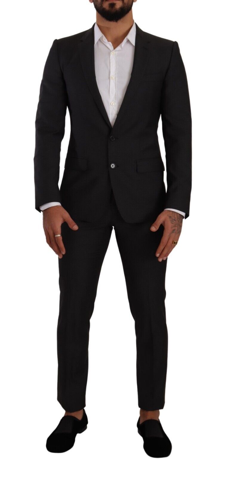 Dolce & Gabbana Dark Gray MARTINI Single Breasted 2 Piece Men's Suit