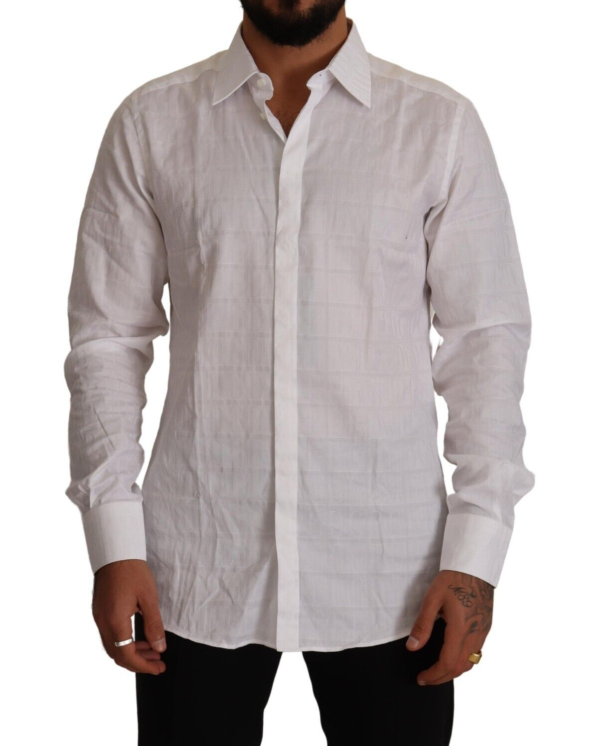 Dolce & Gabbana Elegant White Cotton Dress Shirt - Slim Men's Fit