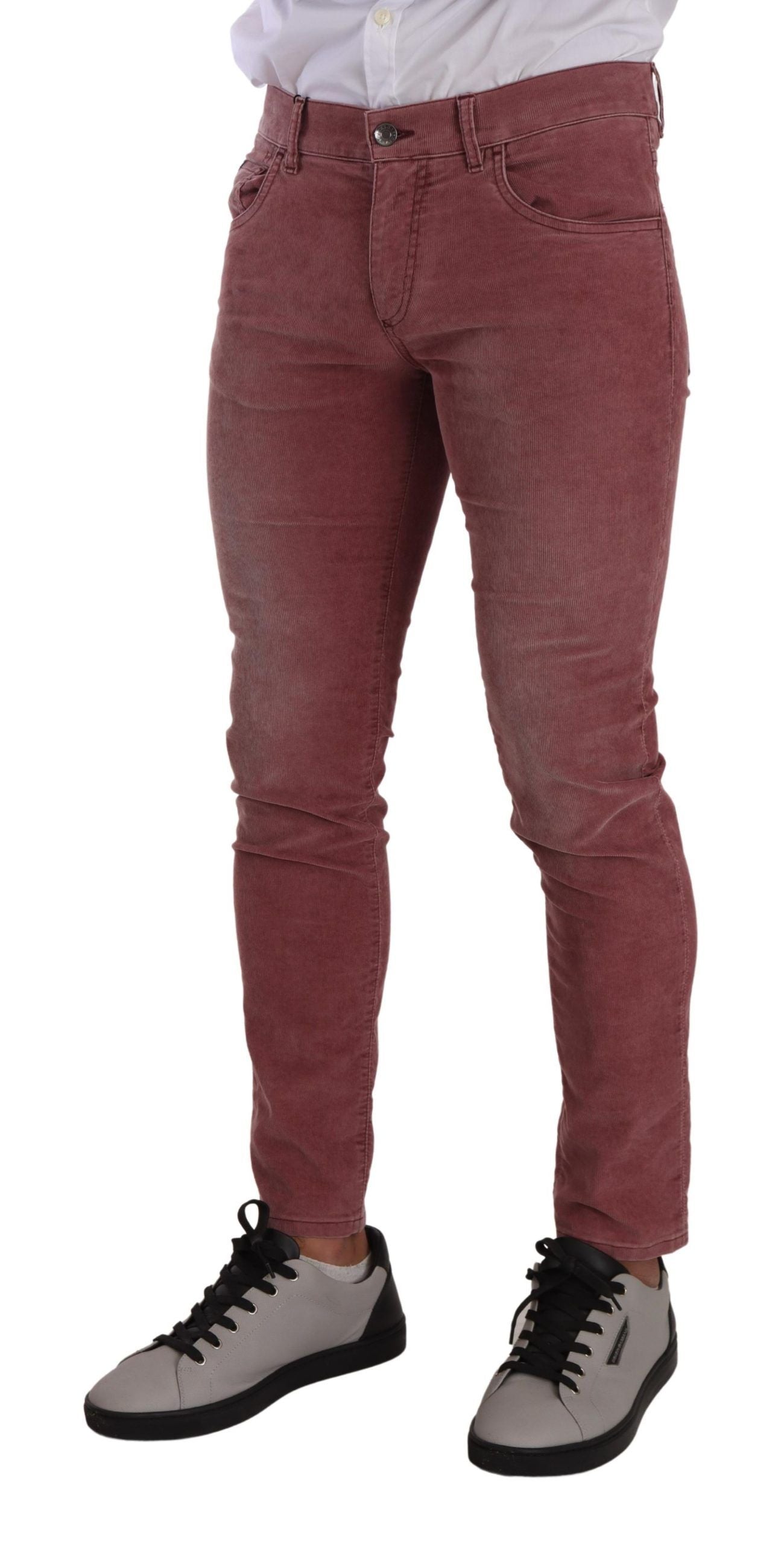 Dolce & Gabbana Elegant Slim Fit Corduroy Men's Jeans
