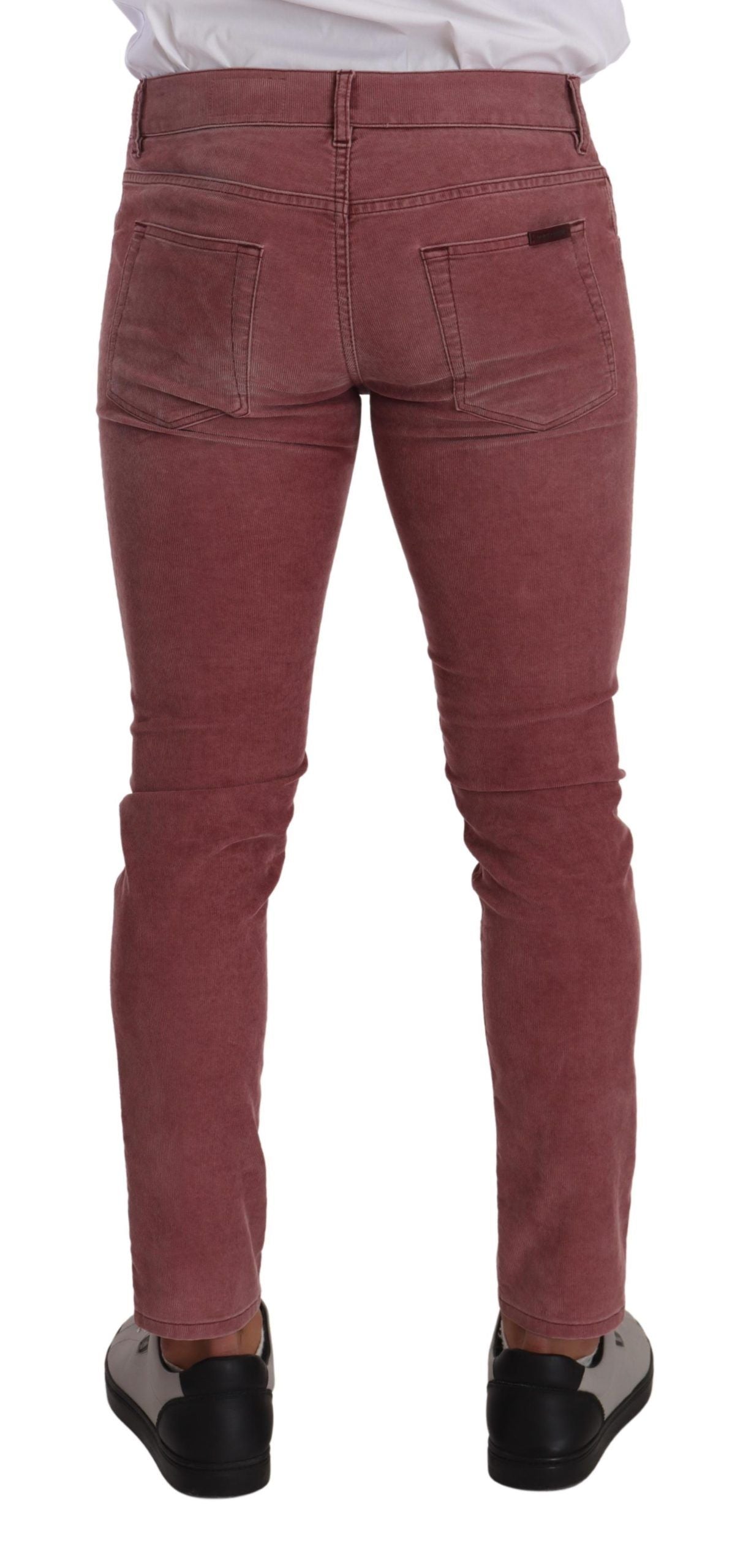 Dolce & Gabbana Elegant Slim Fit Corduroy Men's Jeans
