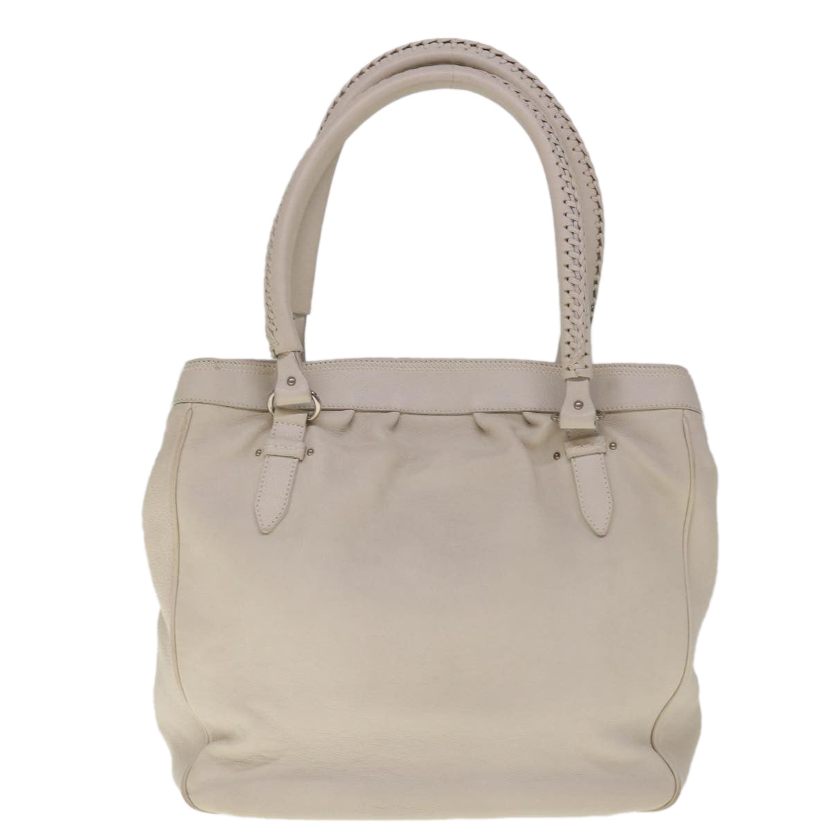 Dior White Leather Tote Bag (Pre-Owned)