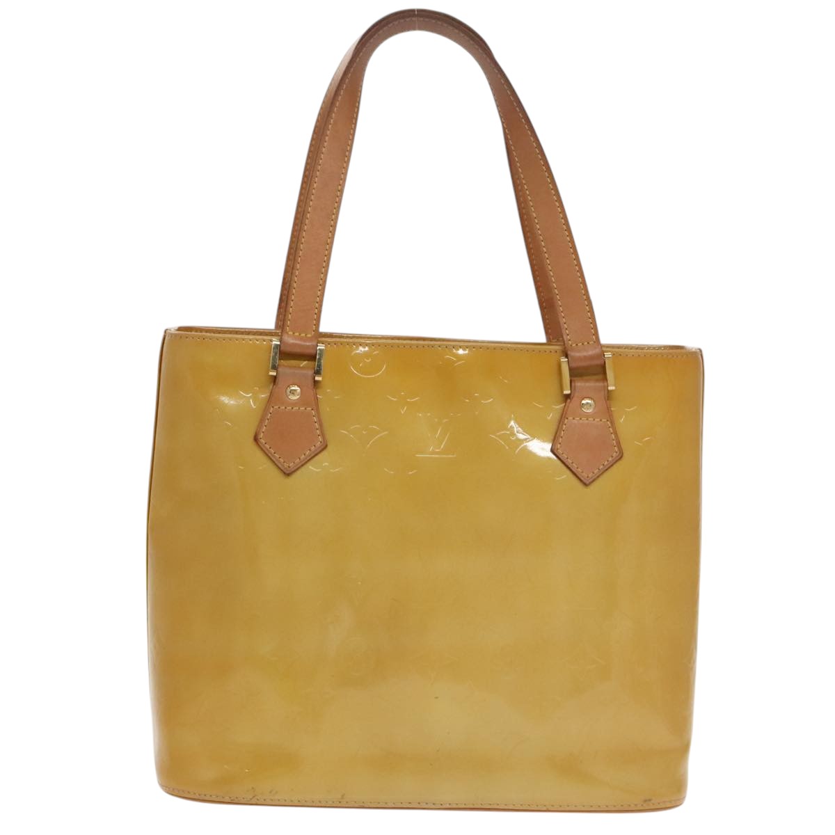 Louis Vuitton Houston Yellow Patent Leather Handbag (Pre-Owned)