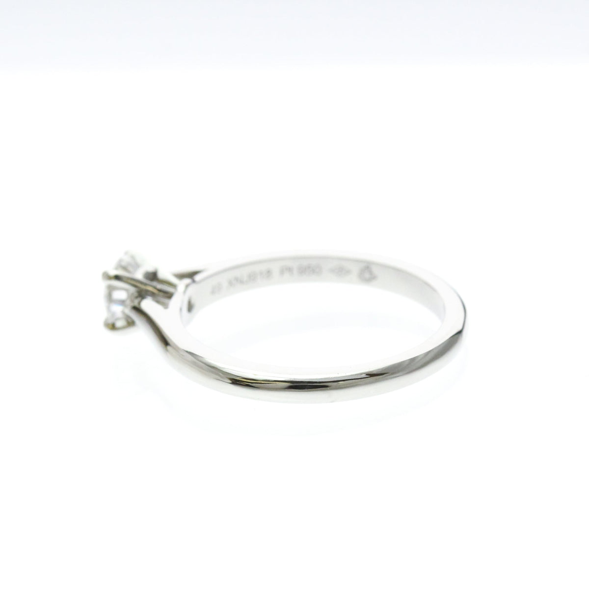 Cartier Solitaire 1895 18K White Gold With Rbc Diamond D/Vs1 Silver Platinum Ring Jewelry (Pre-Owned)