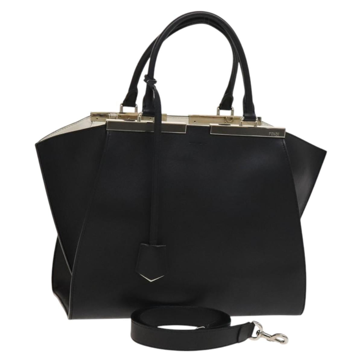 Fendi 3Jours Black Leather Tote Bag (Pre-Owned)