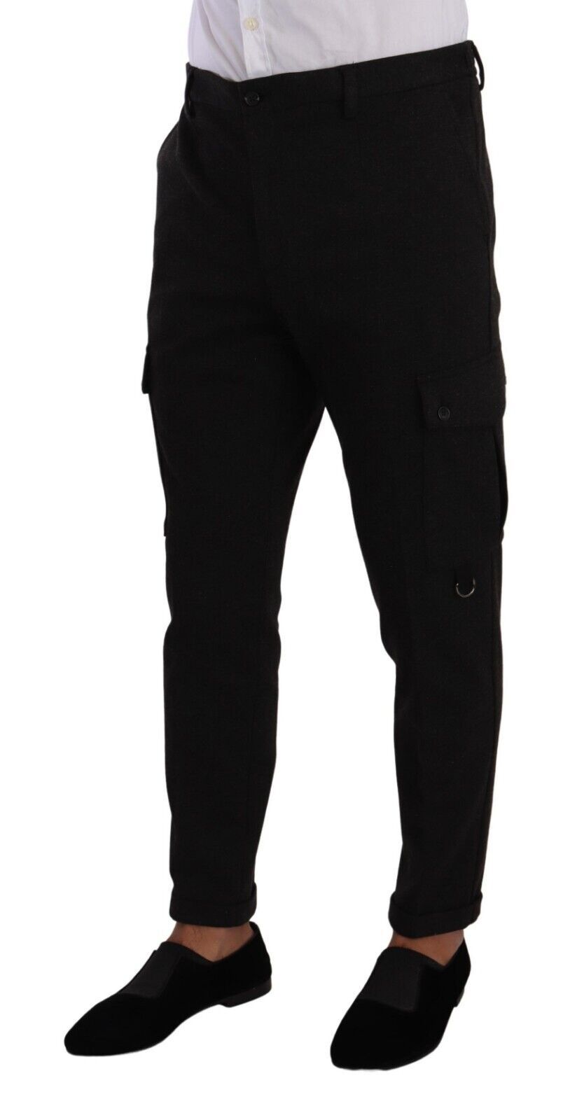 Dolce & Gabbana Black Viscose Cargo Skinny Men Trouser Men's Pants