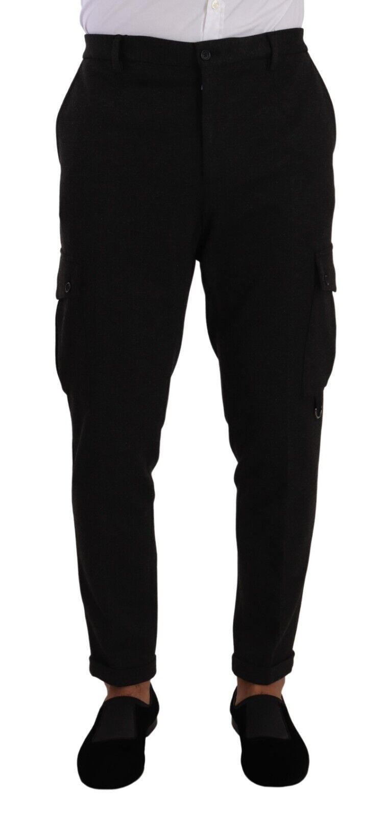 Dolce & Gabbana Black Viscose Cargo Skinny Men Trouser Men's Pants