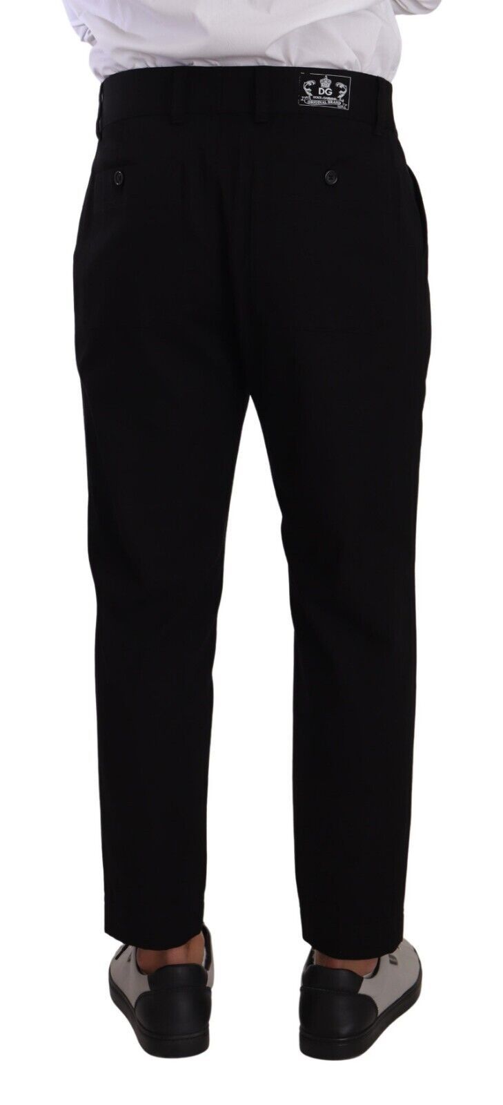 Dolce & Gabbana Black Cotton Stretch Chinos Trouser Men's Jeans