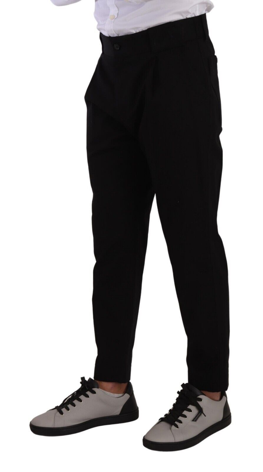 Dolce & Gabbana Black Cotton Stretch Chinos Trouser Men's Jeans