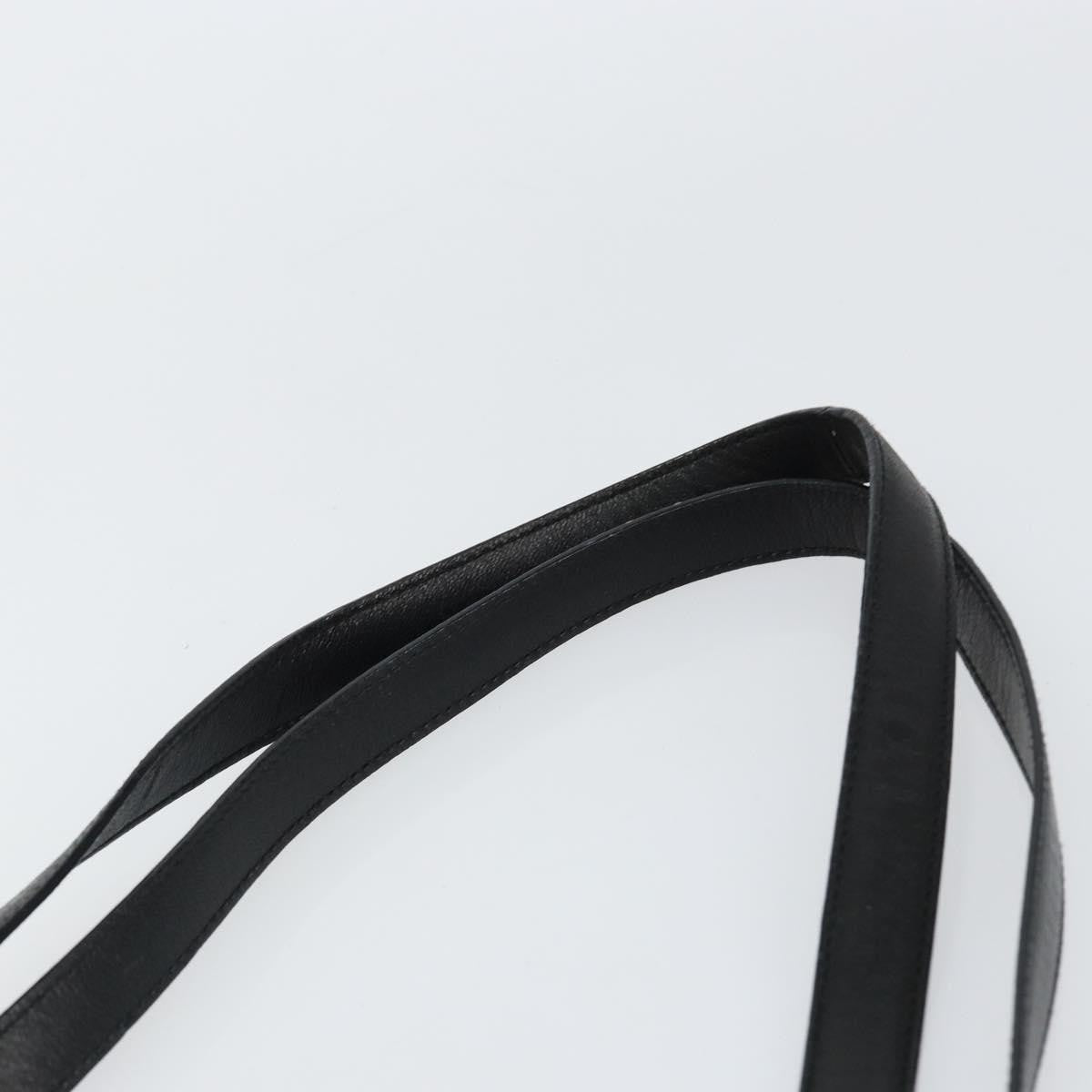 Salvatore Ferragamo Vala Leather Black Leather Tote Bag Bag (Pre-Owned)