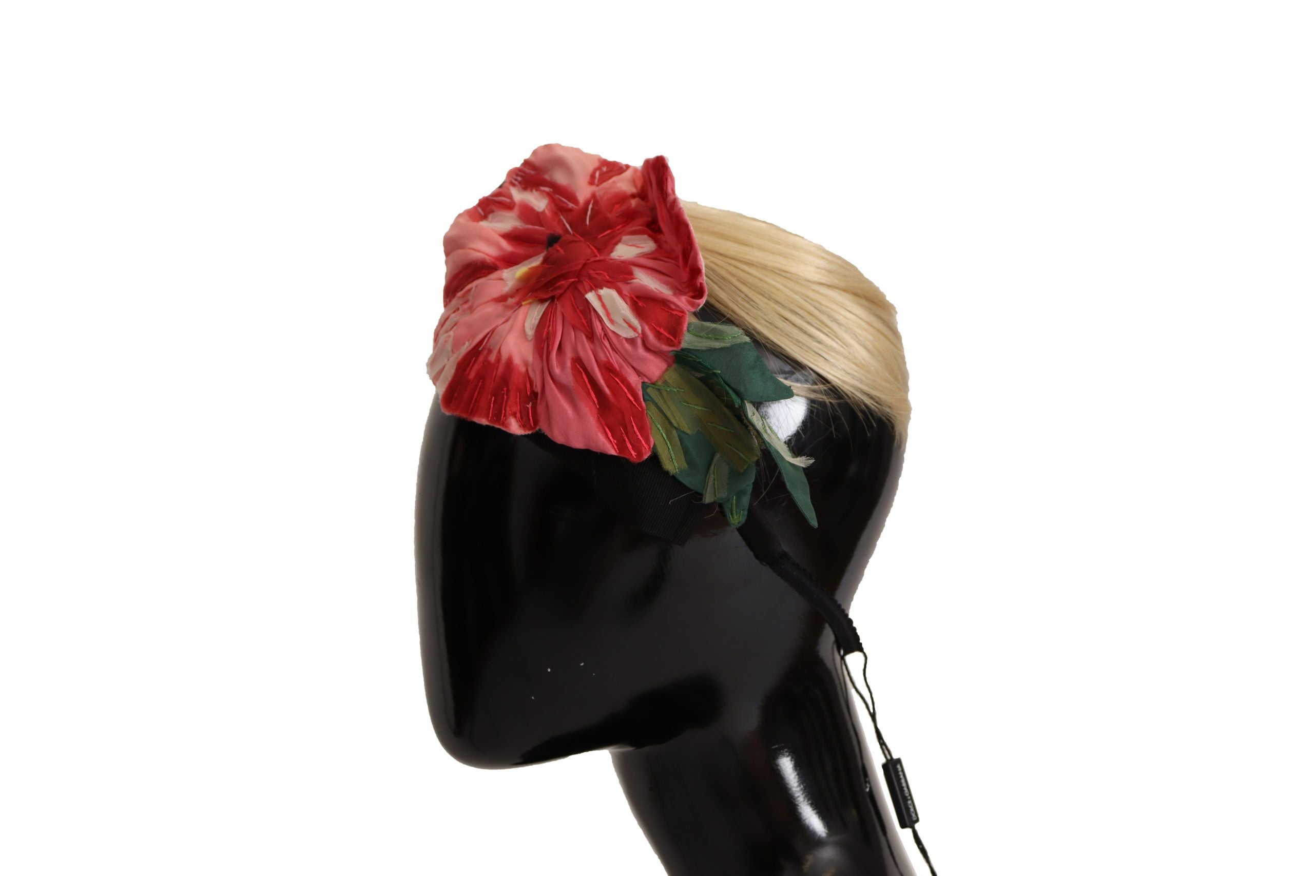 Dolce & Gabbana Black Silk White Hair Parrucchiera Diadem Women's Headband