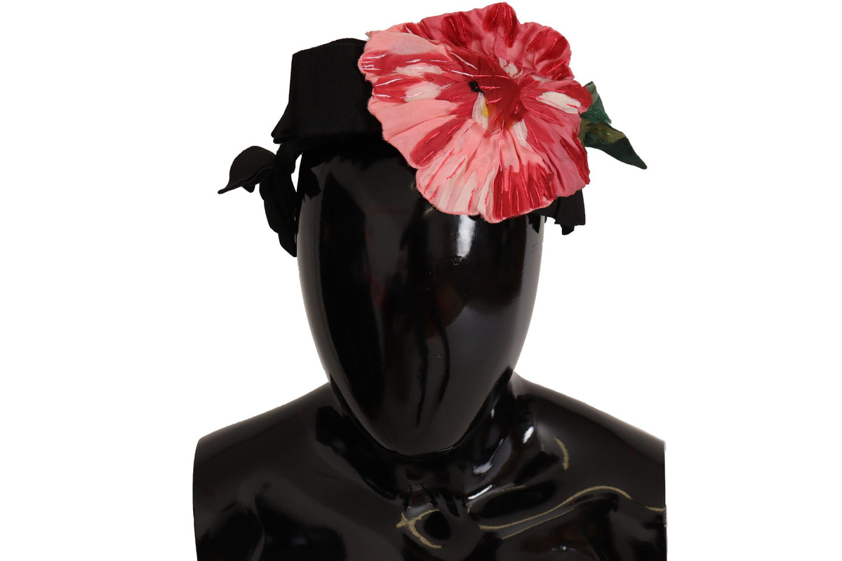 Dolce & Gabbana Black Silk White Hair Parrucchiera Diadem Women's Headband