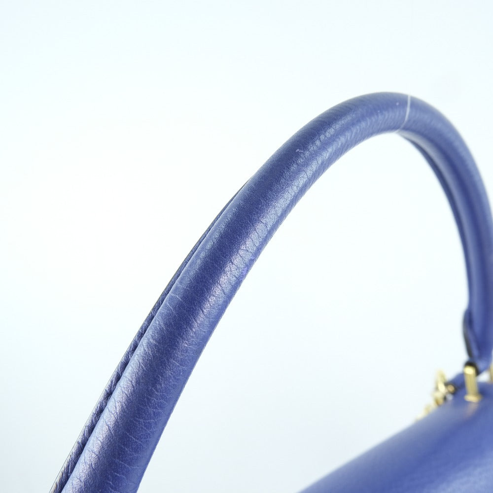 Céline Trapèze Blue Leather Handbag (Pre-Owned)