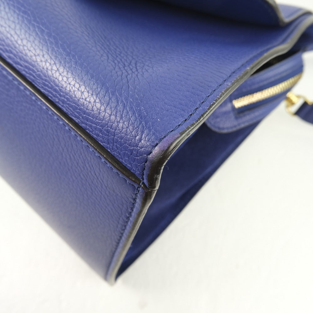 Céline Trapèze Blue Leather Handbag (Pre-Owned)