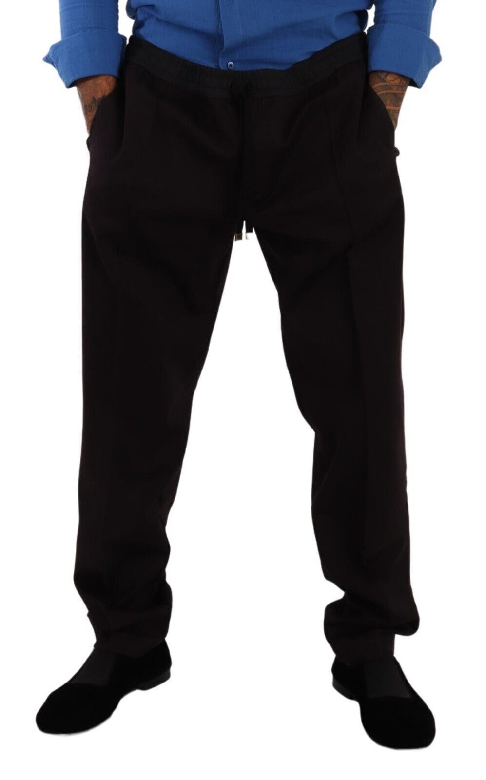 Dolce & Gabbana Bordeaux Cotton Mens Skinny Trouser Men's Pants