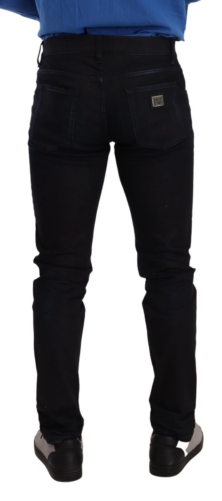 Dolce & Gabbana Blue Cotton Stretch Skinny Denim Trouser Men's Jeans