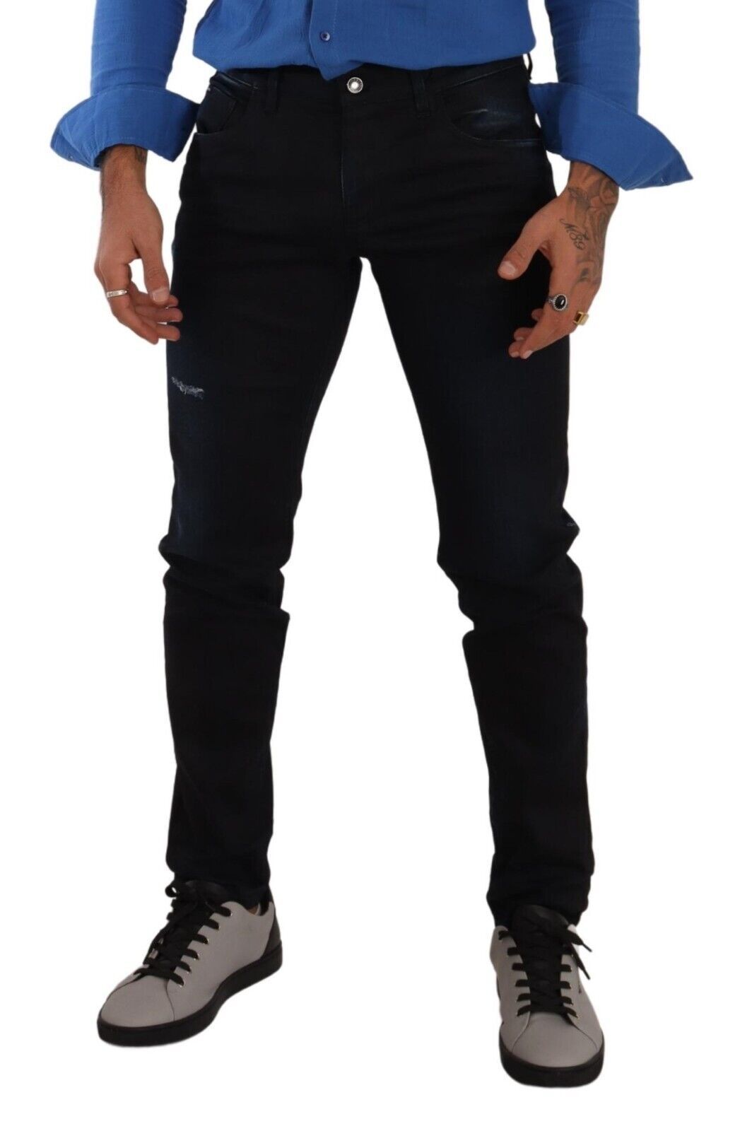 Dolce & Gabbana Blue Cotton Stretch Skinny Denim Trouser Men's Jeans
