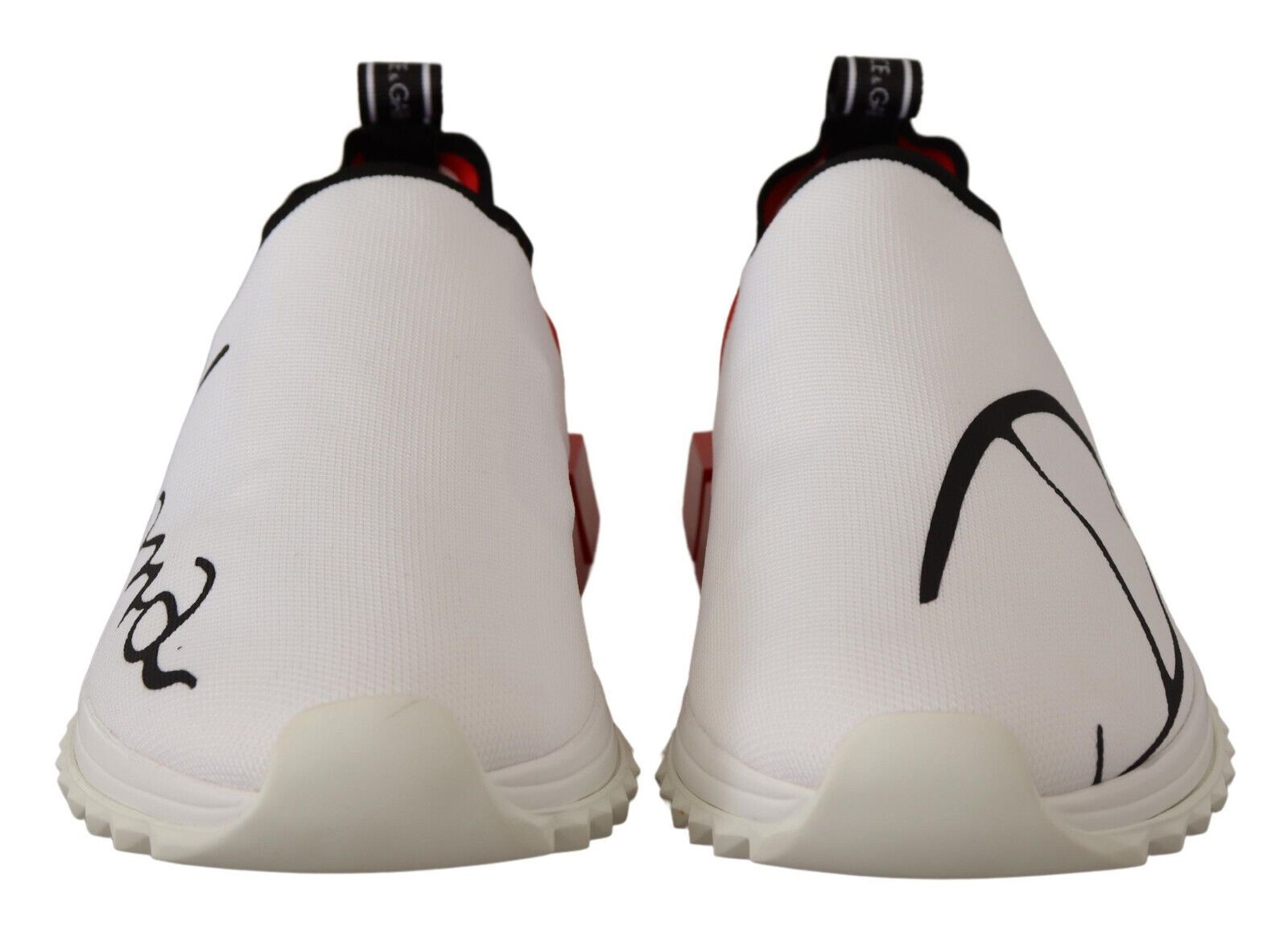 Dolce & Gabbana White Red Sorrento Sandals Men's Sneakers