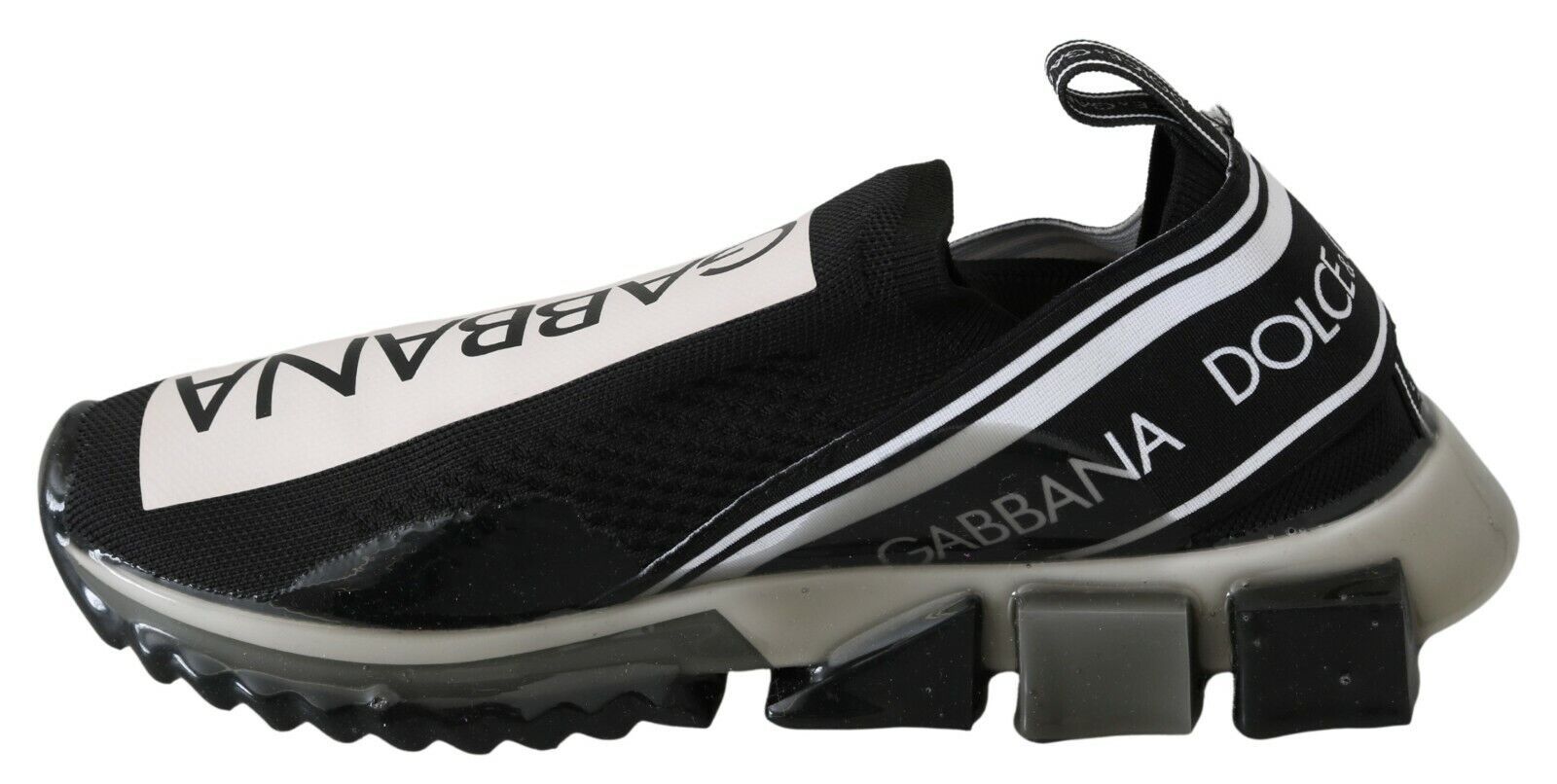 Dolce & Gabbana Black White SORRENTO Sport Stretch Men's Sneakers