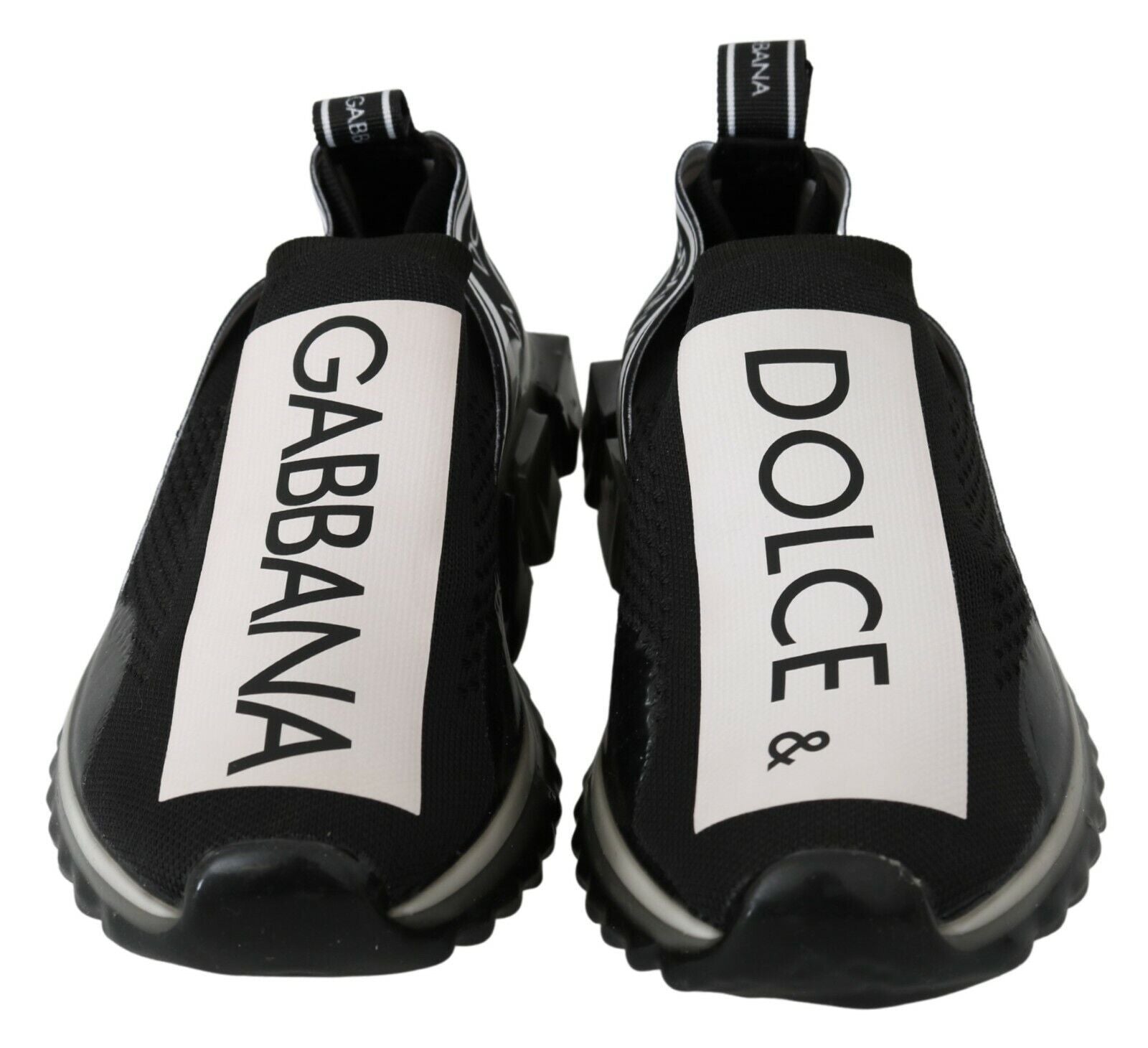Dolce & Gabbana Black White SORRENTO Sport Stretch Men's Sneakers