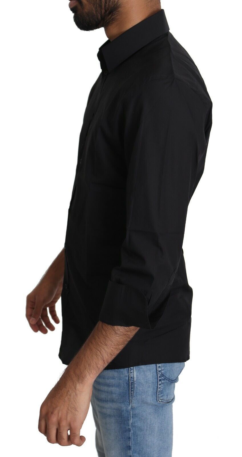 Dolce & Gabbana Elegant Black Slim Fit Dress Men's Shirt