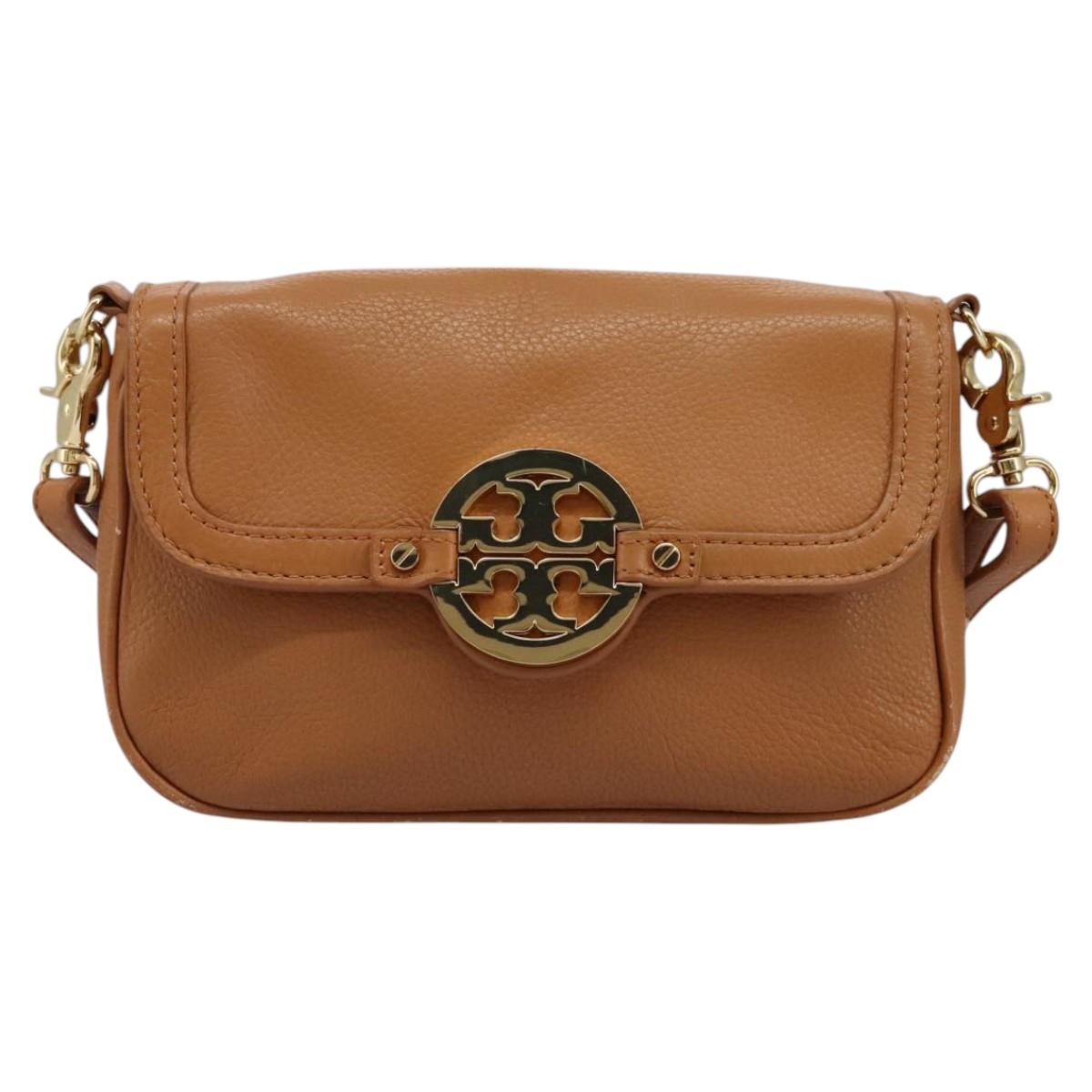 Tory Burch Brown Leather Shoulder Bag (Pre-Owned)