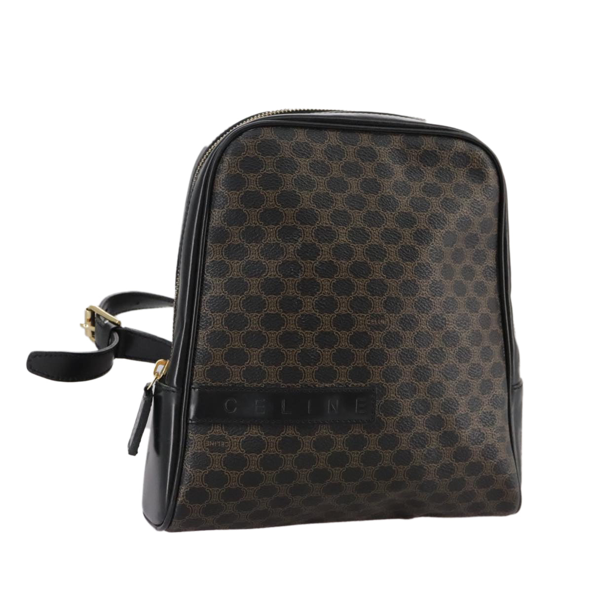 Céline Macadam Brown Canvas Backpack Bag (Pre-Owned)