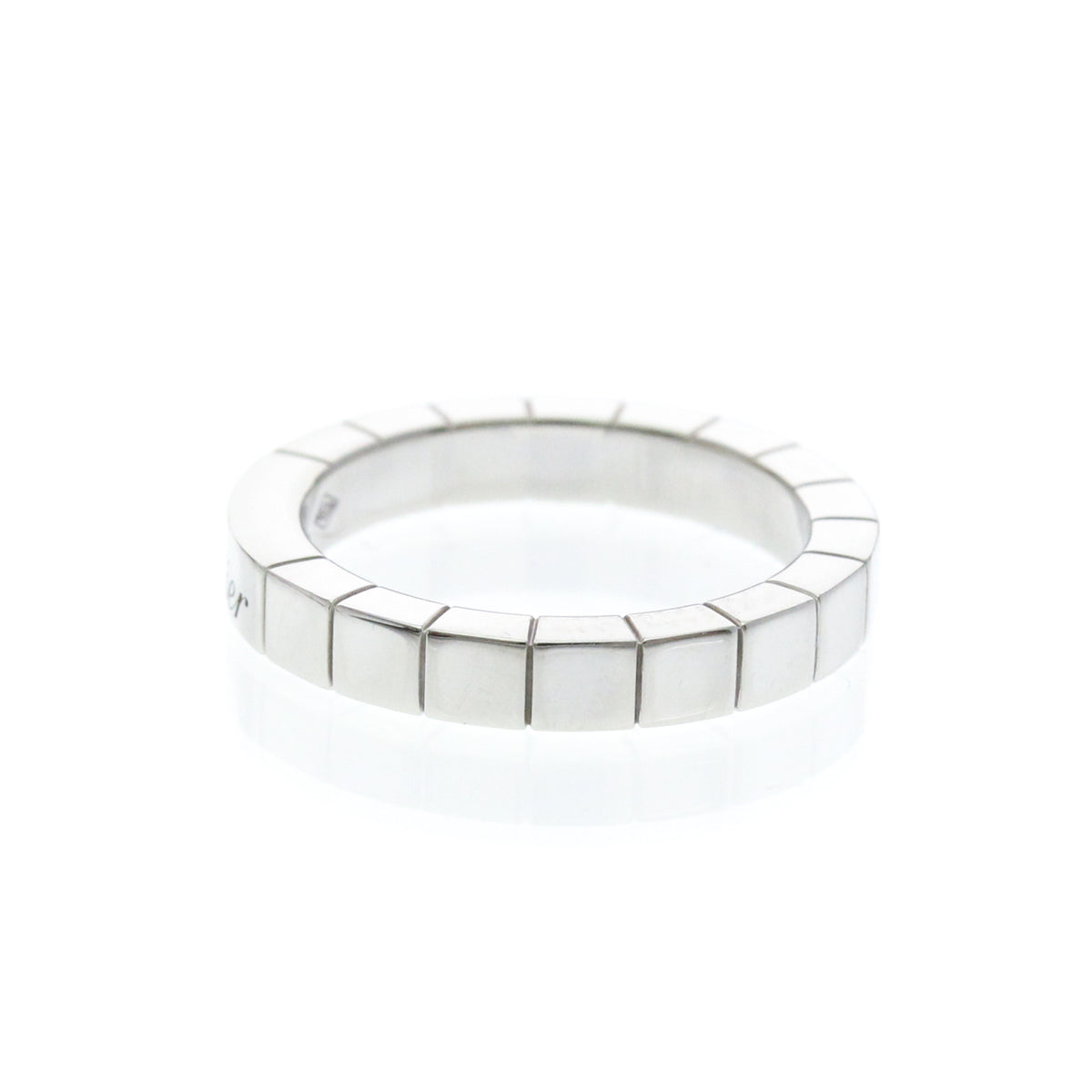 Cartier Lanieres Platinum Silver Platinum Ring Jewelry (Pre-Owned)