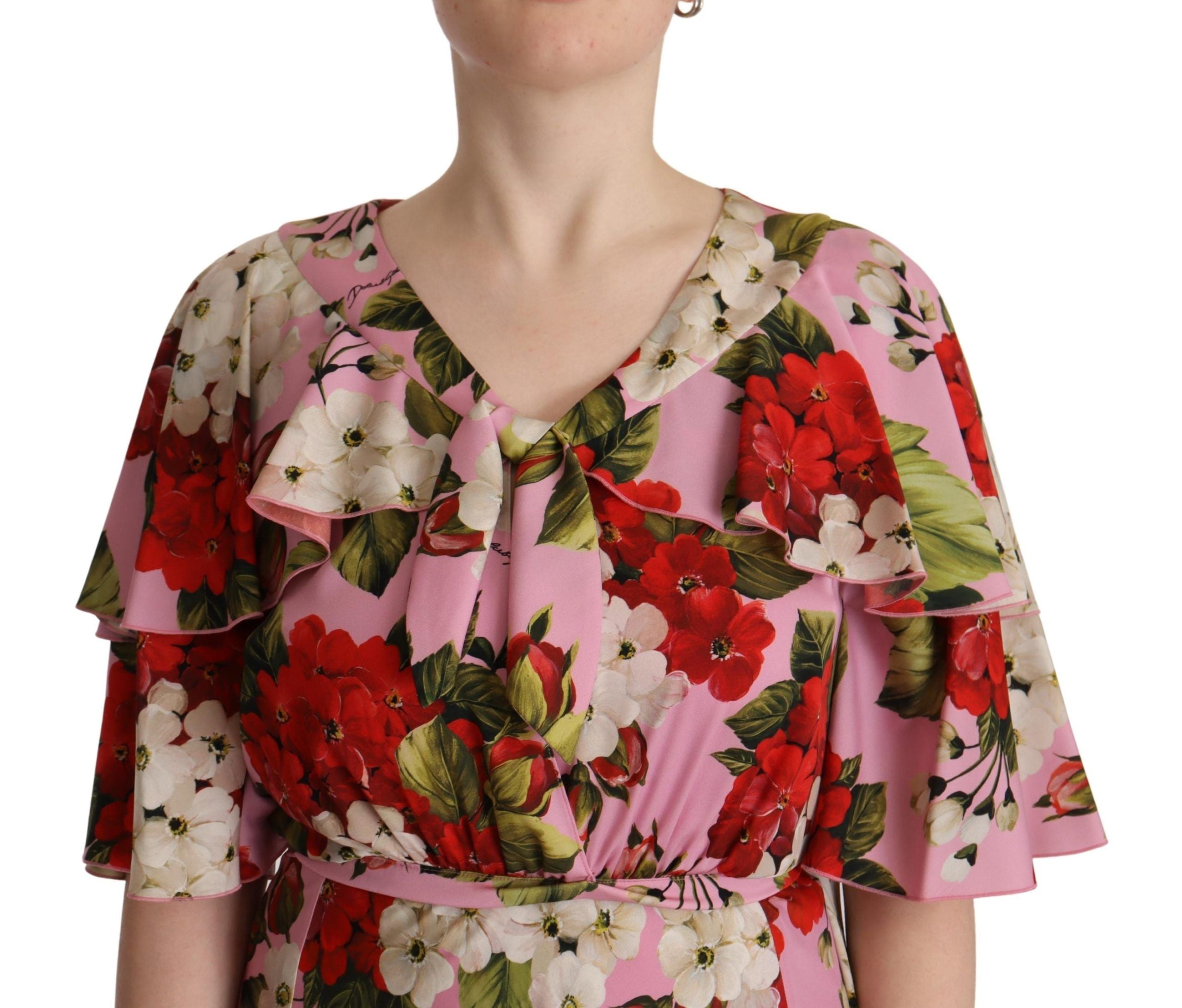 Dolce & Gabbana Enchanting Floral Silk Maxi Women's Dress