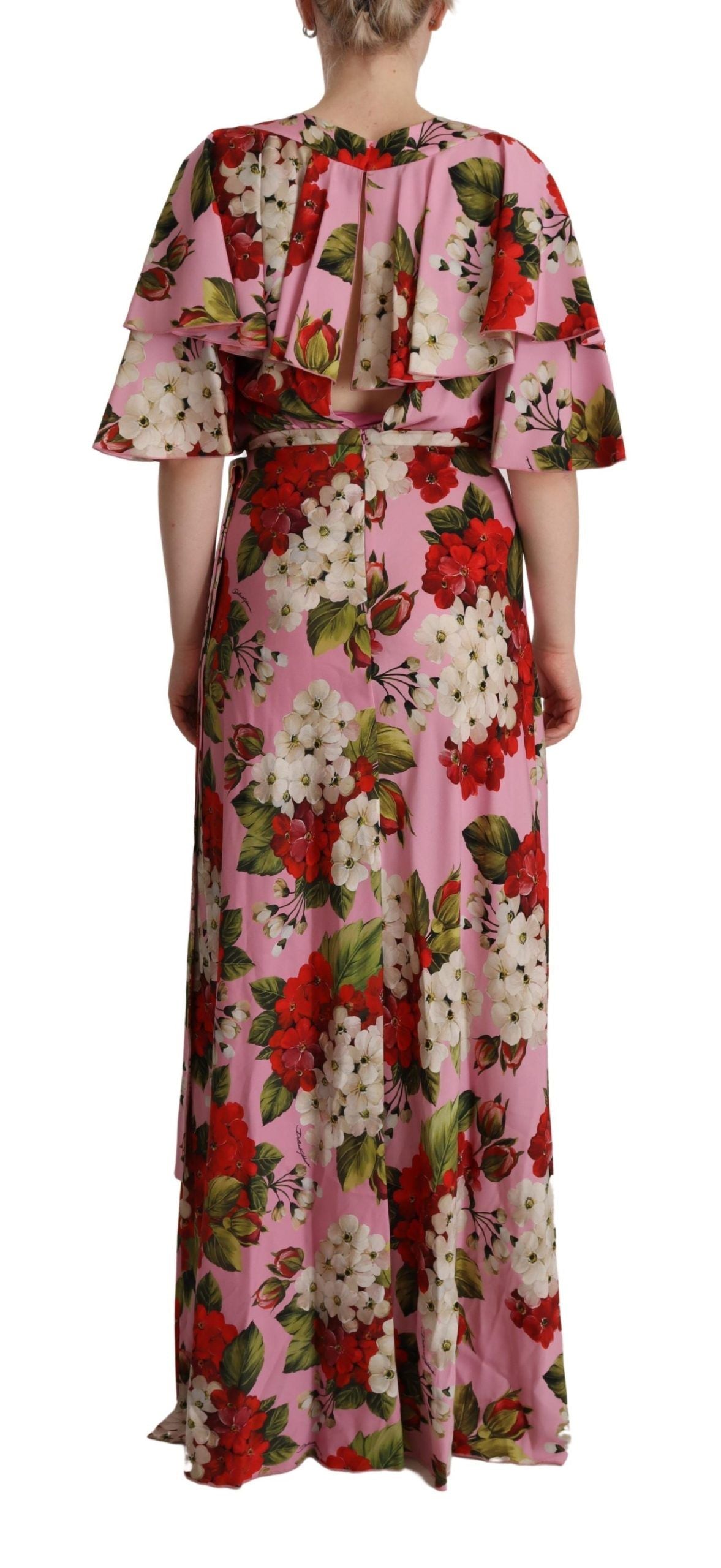 Dolce & Gabbana Enchanting Floral Silk Maxi Women's Dress