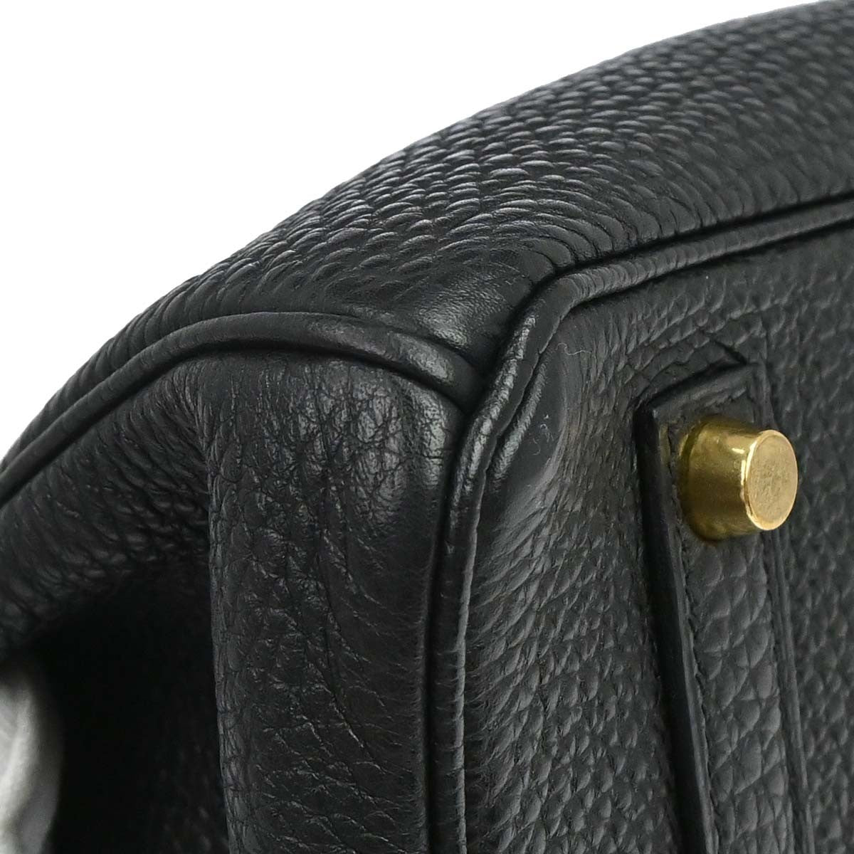 Hermes Birkin Black Togo With Gold Hardware Black Calfskin Handbag (Pre-Owned)