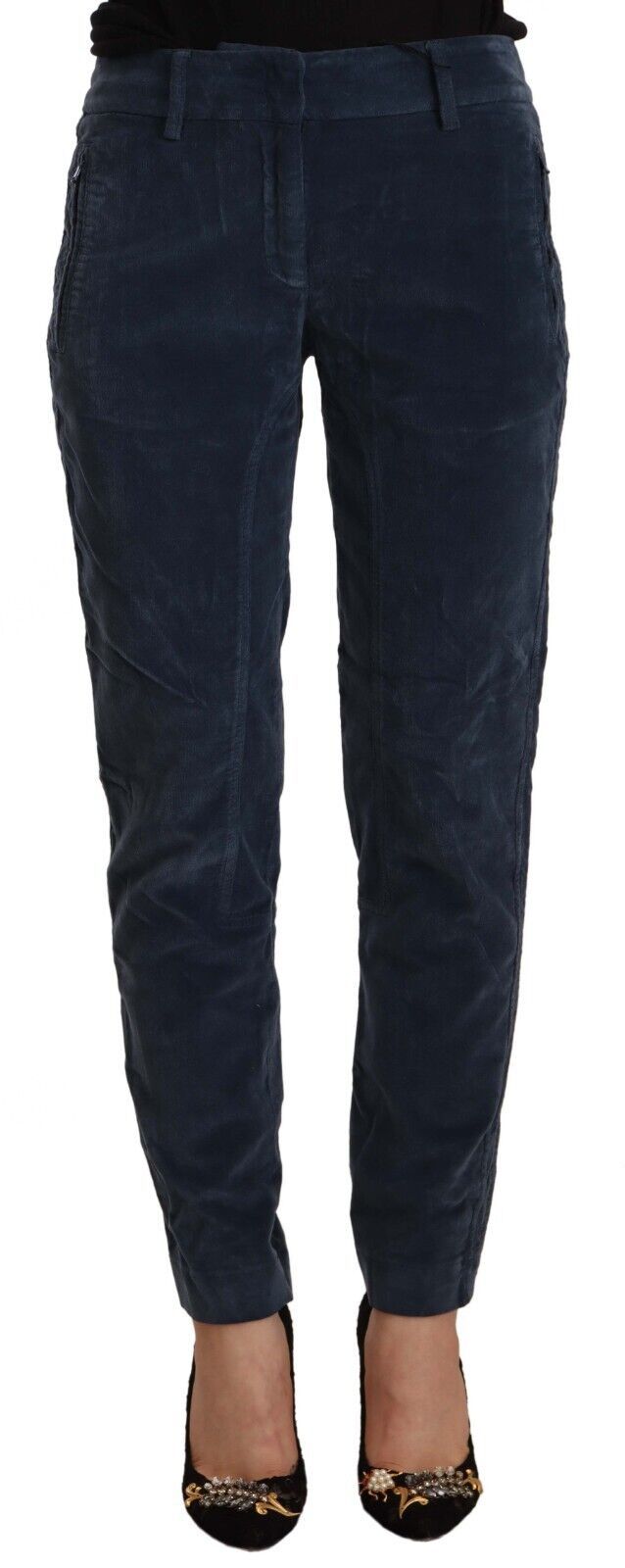 Peserico Elegant Tapered Cotton Blend Women's Pants