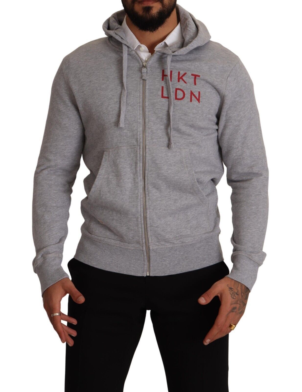Hackett Elegant Hackett Full Zip Hooded Men's Sweater