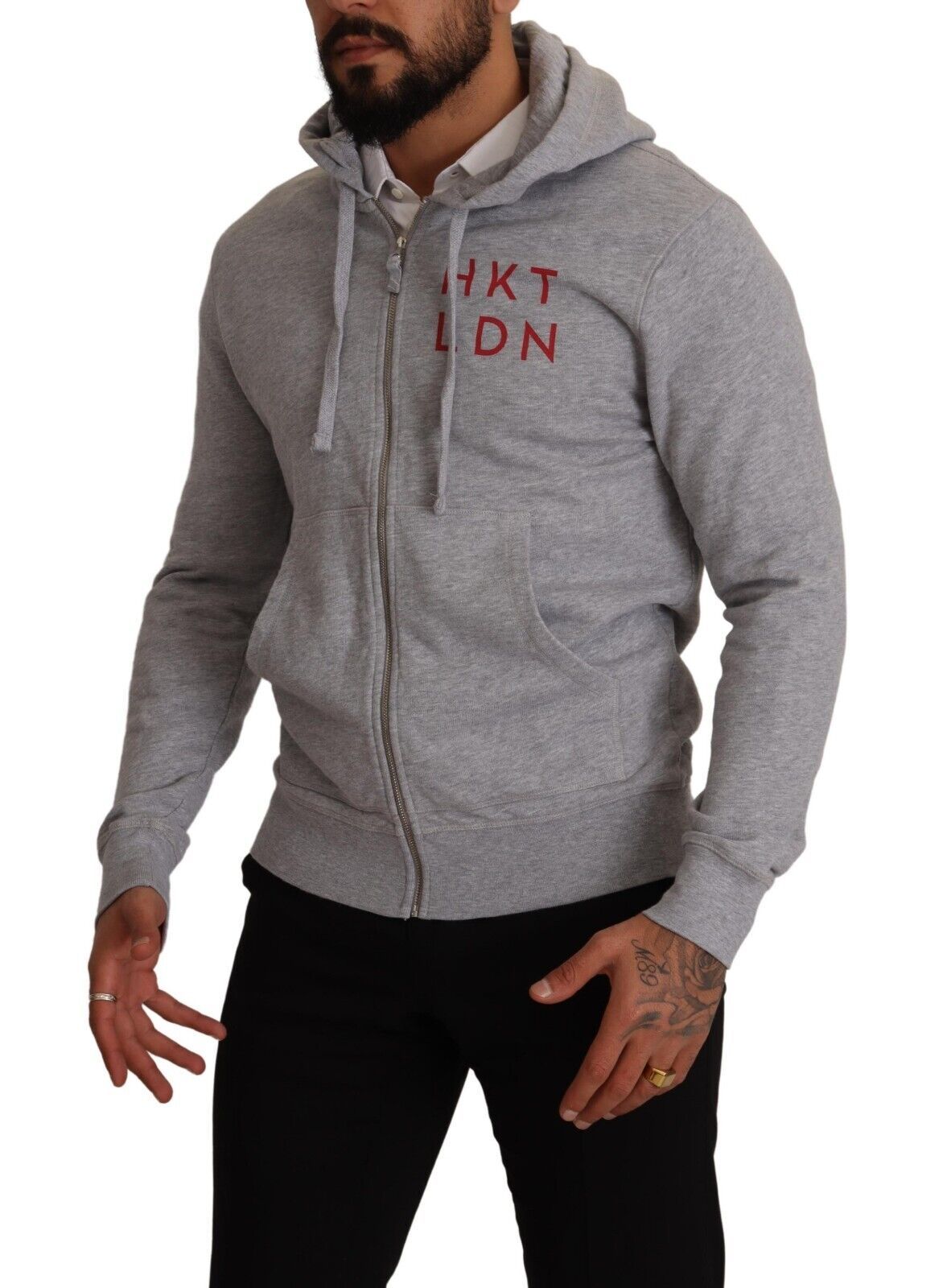 Hackett Elegant Hackett Full Zip Hooded Men's Sweater