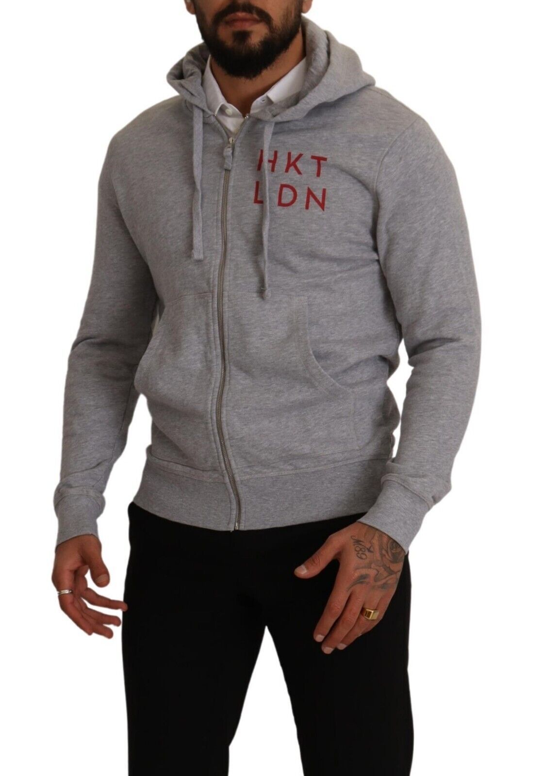 Hackett Elegant Hackett Full Zip Hooded Men's Sweater