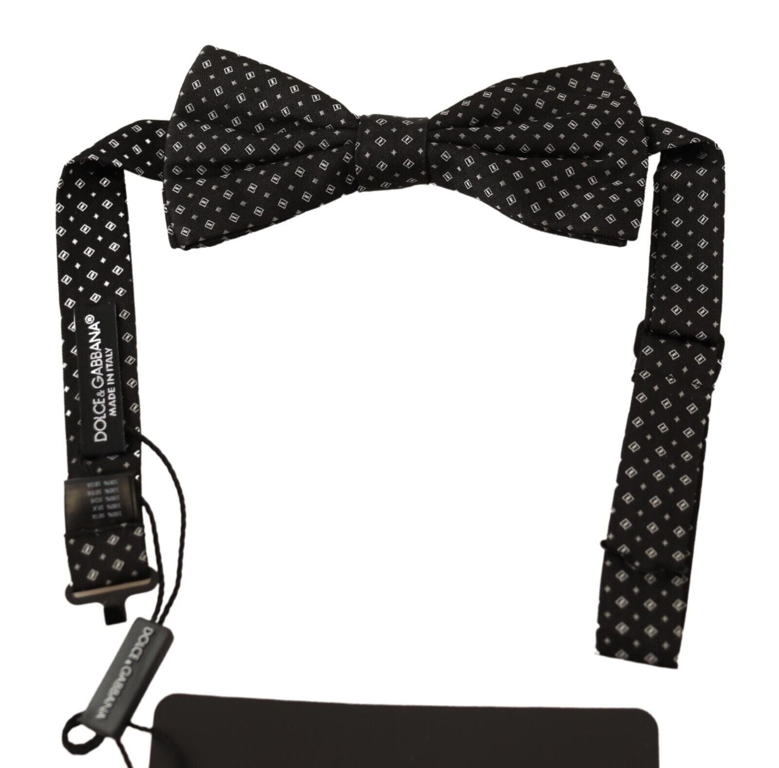 Dolce & Gabbana Elegant Silk Black Fantasy Bow Men's Tie