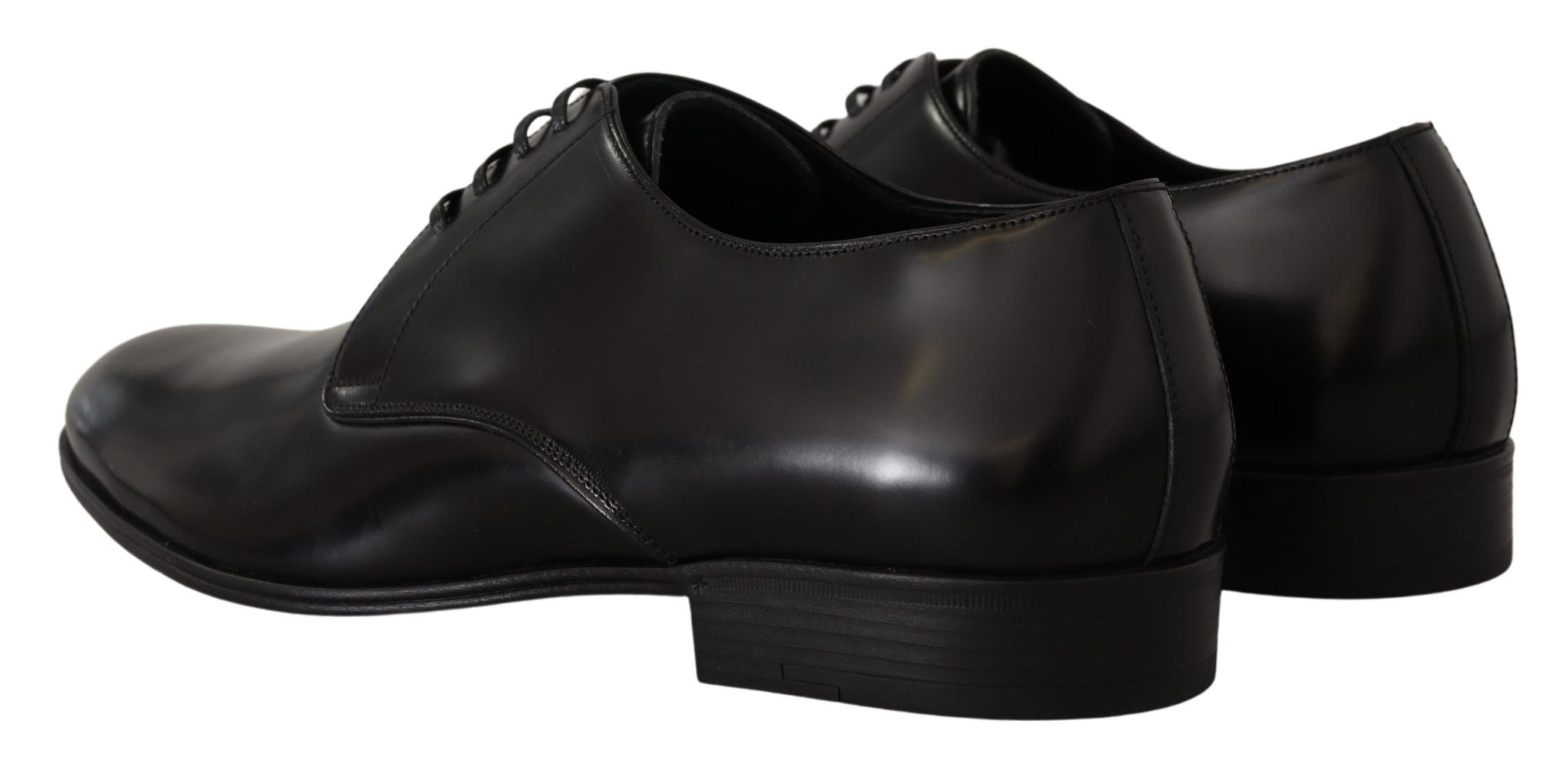 Dolce & Gabbana Elegant Black Leather Derby Men's Shoes