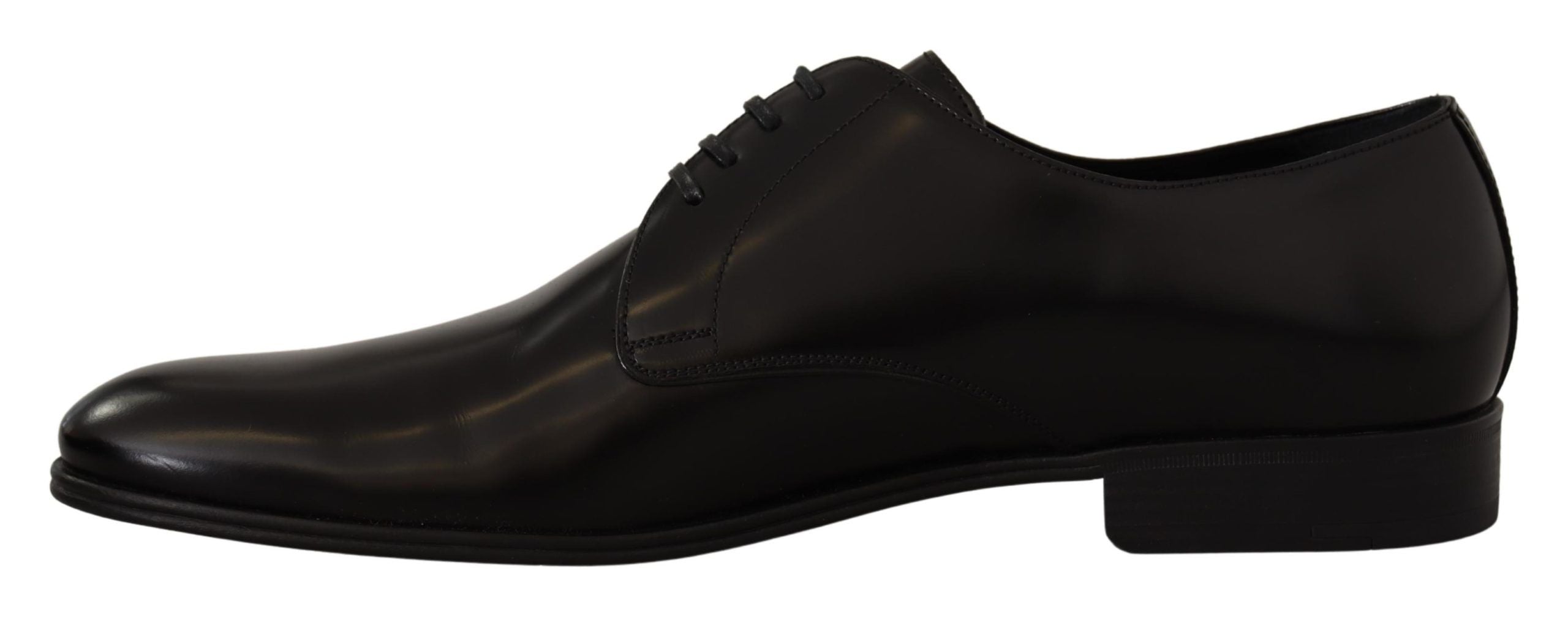 Dolce & Gabbana Black Leather Lace Up Formal Derby Men's Shoes