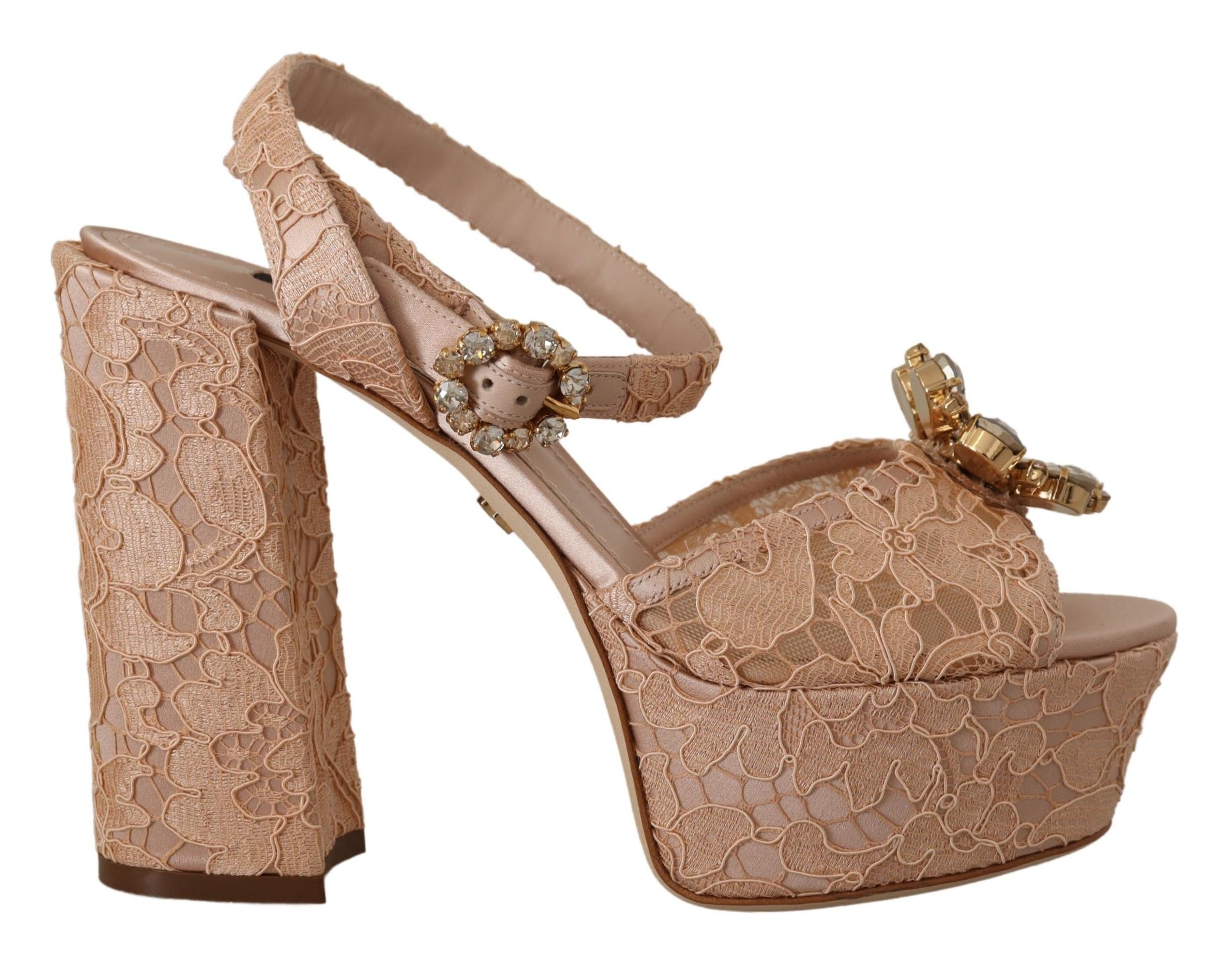 Dolce & Gabbana Elegant Pink Platform Women's Heels