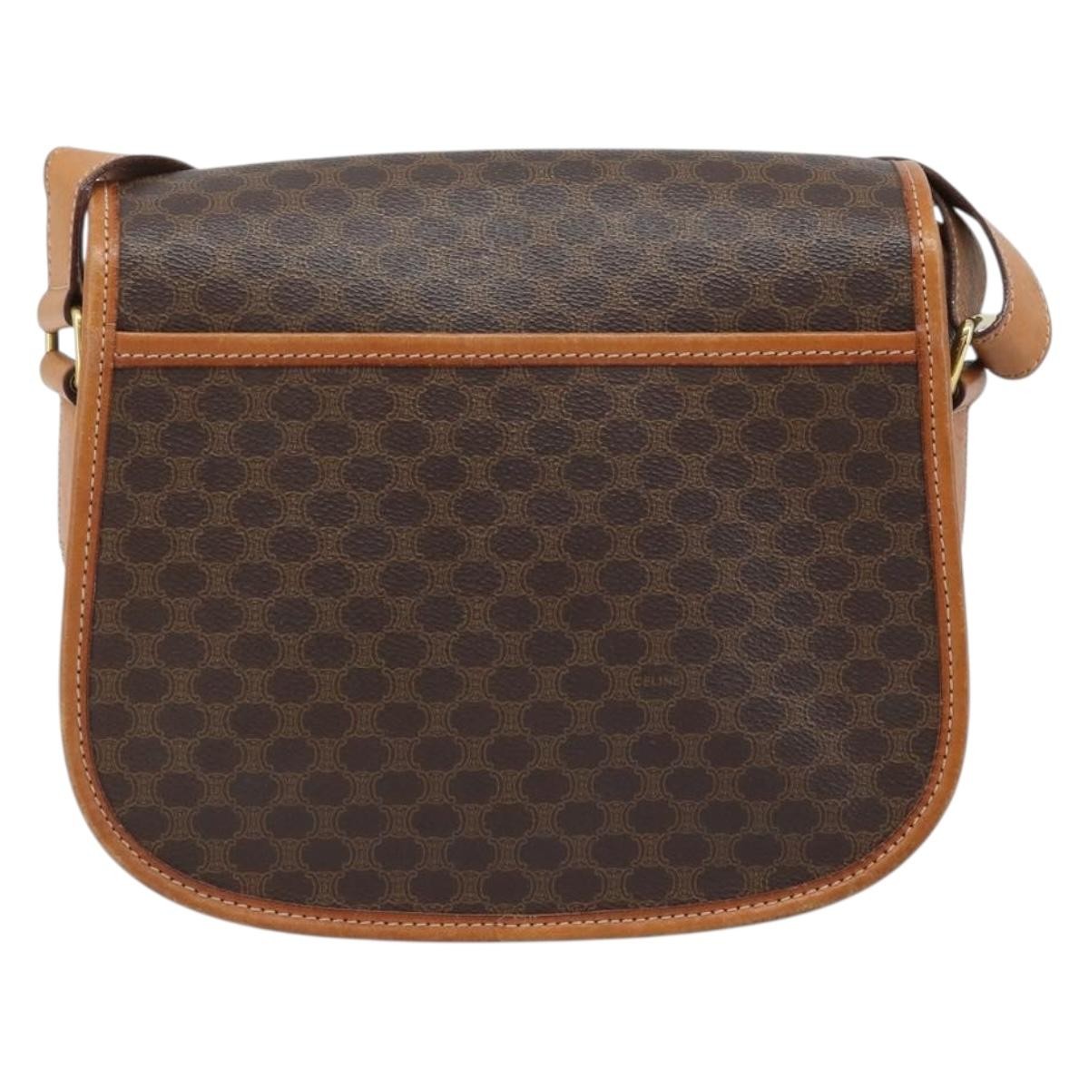 Celine Vintage Macadam Canvas Brown Canvas Backpack Bag (Pre-Owned)