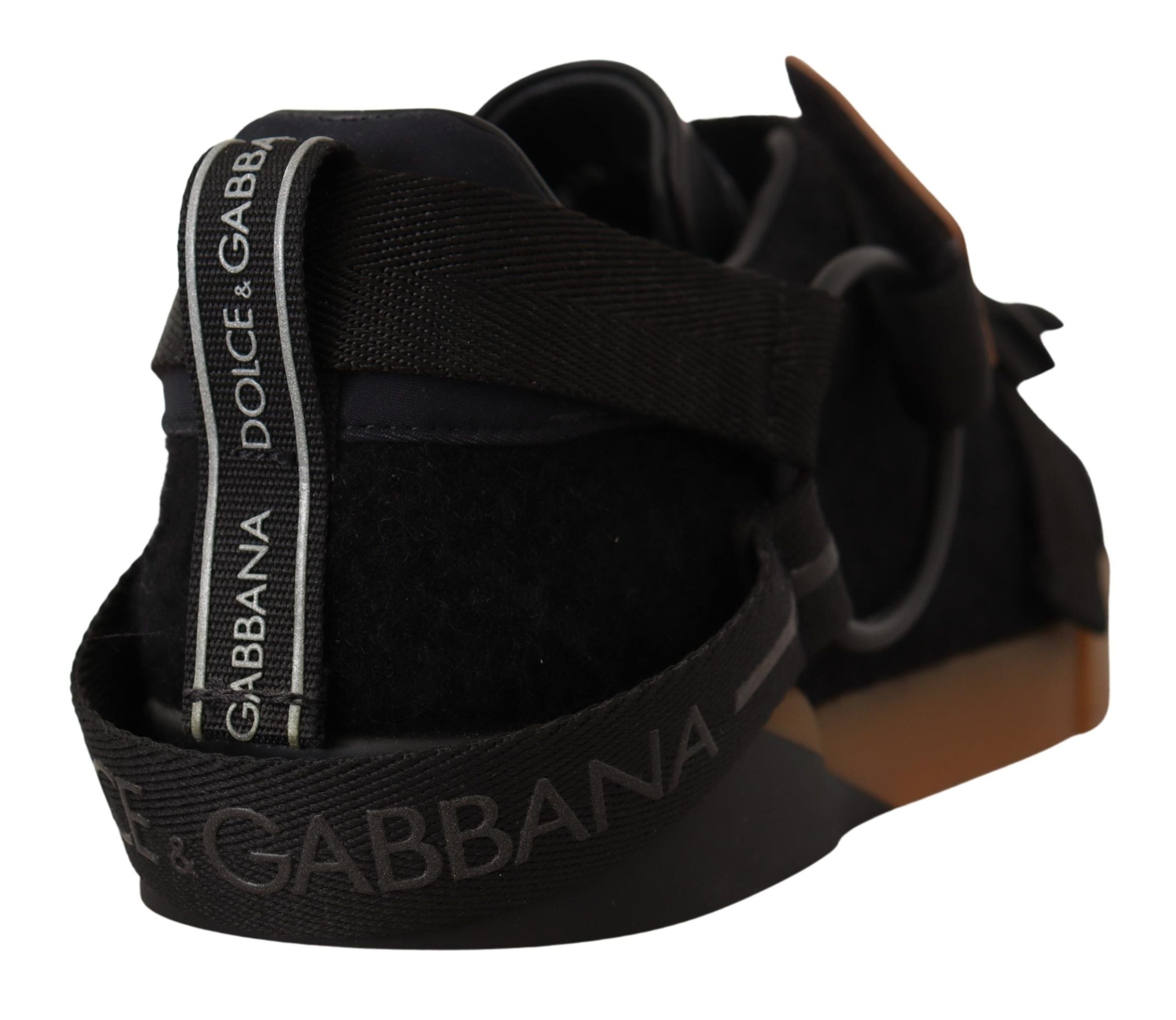 Dolce & Gabbana Black White Logo Sorrento Mens Sneakers Men's Shoes