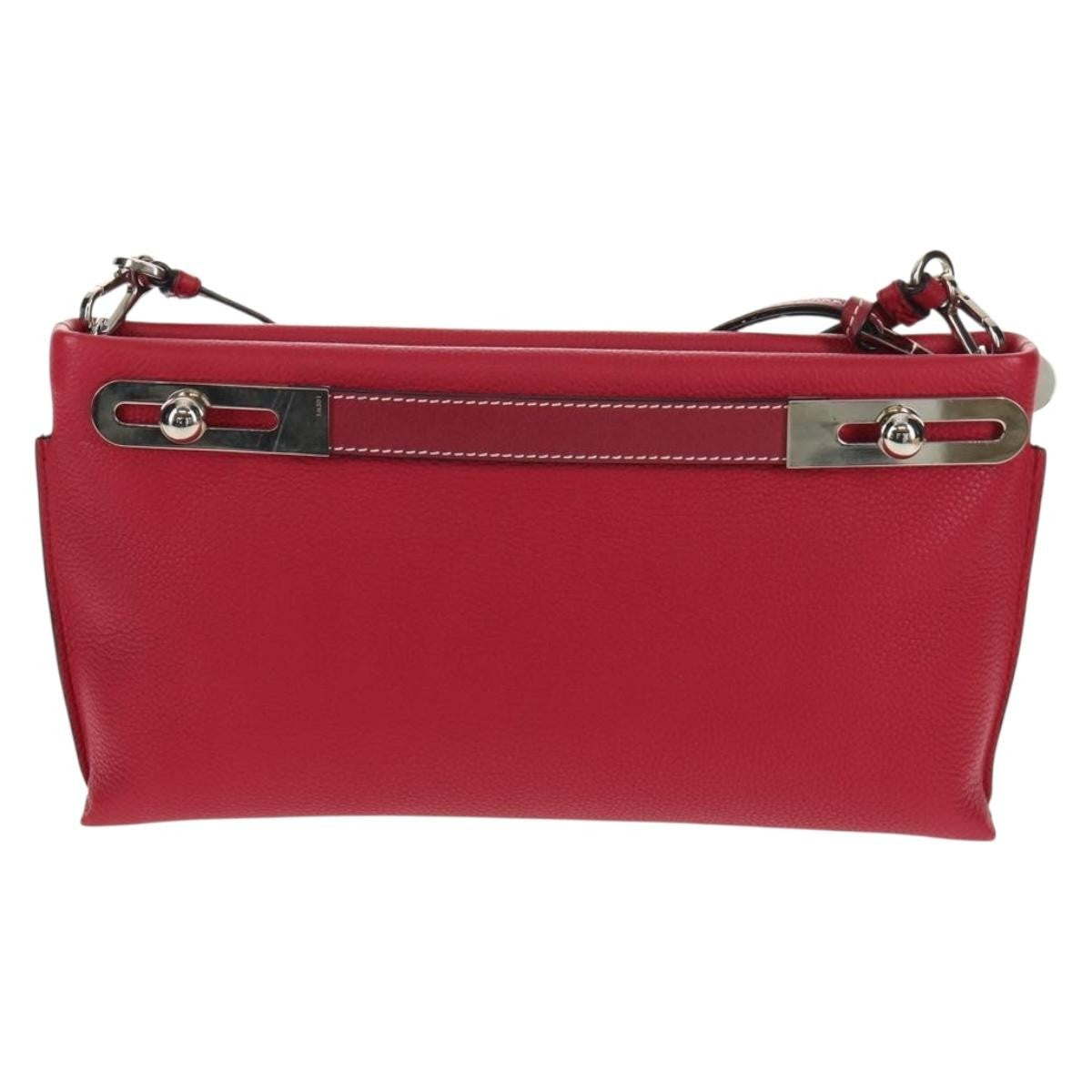 Loewe Missy Leather Red Leather Shoulder Bag Bag (Pre-Owned)
