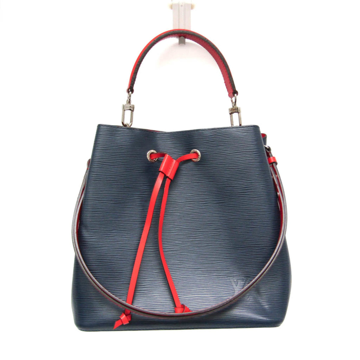 Louis Vuitton Neo Noe By The Pool Monogram Raffia Blue Leather Handbag (Pre-Owned)