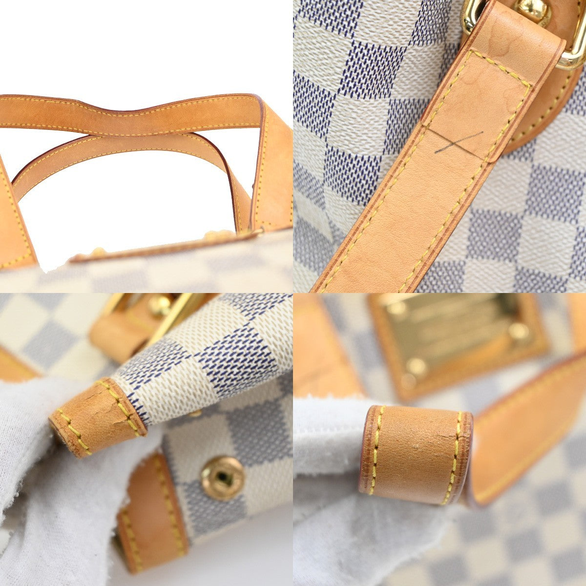 Louis Vuitton Hampstead Damier Ebene White Canvas Tote Bag Bag (Pre-Owned)