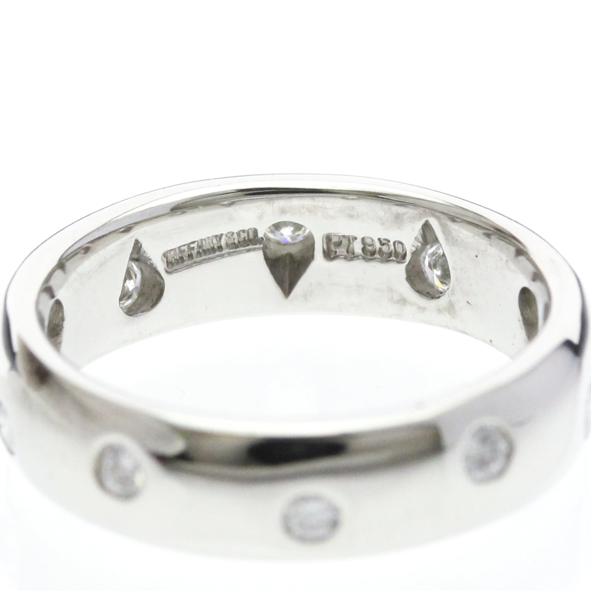 Tiffany & Co. Dots 950 Platinum Silver Platinum Ring Jewelry (Pre-Owned)