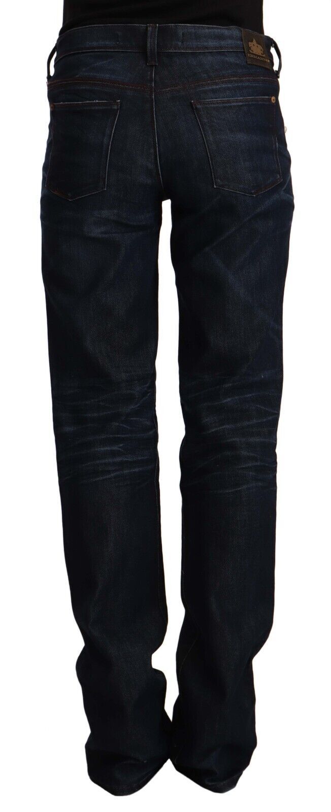 Ermanno Scervino Chic Dark Blue Mid Waist Women's Jeans