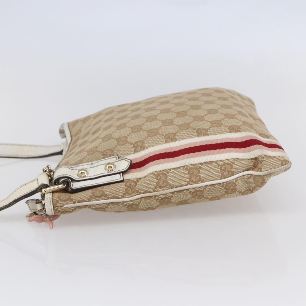 Gucci Jolicoeur Messenger Gg Canvas Beige Canvas Shoulder Bag Bag (Pre-Owned)