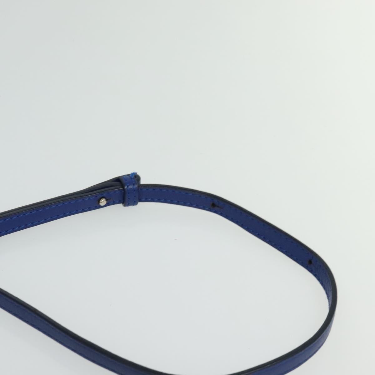 Celine Trio Leather Blue Leather Shoulder Bag Bag (Pre-Owned)